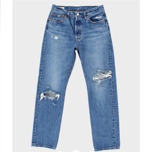Levi's Classic 501 Button Fly Distressed Jeans